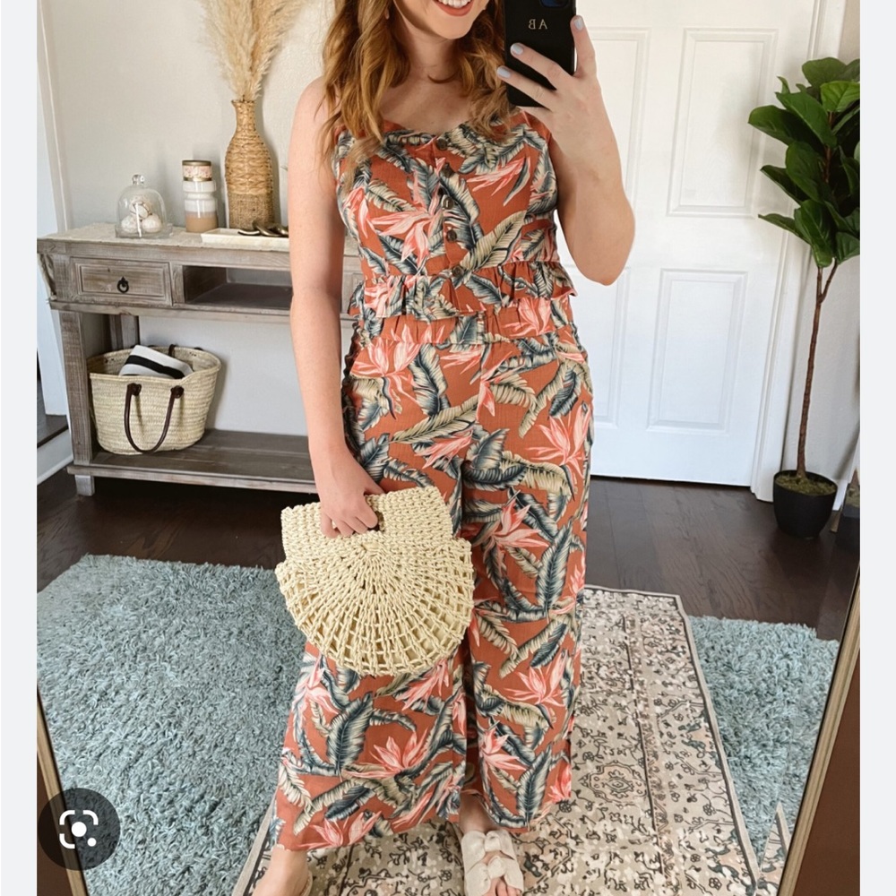 LOFT linen set- crop top and wide leg pants